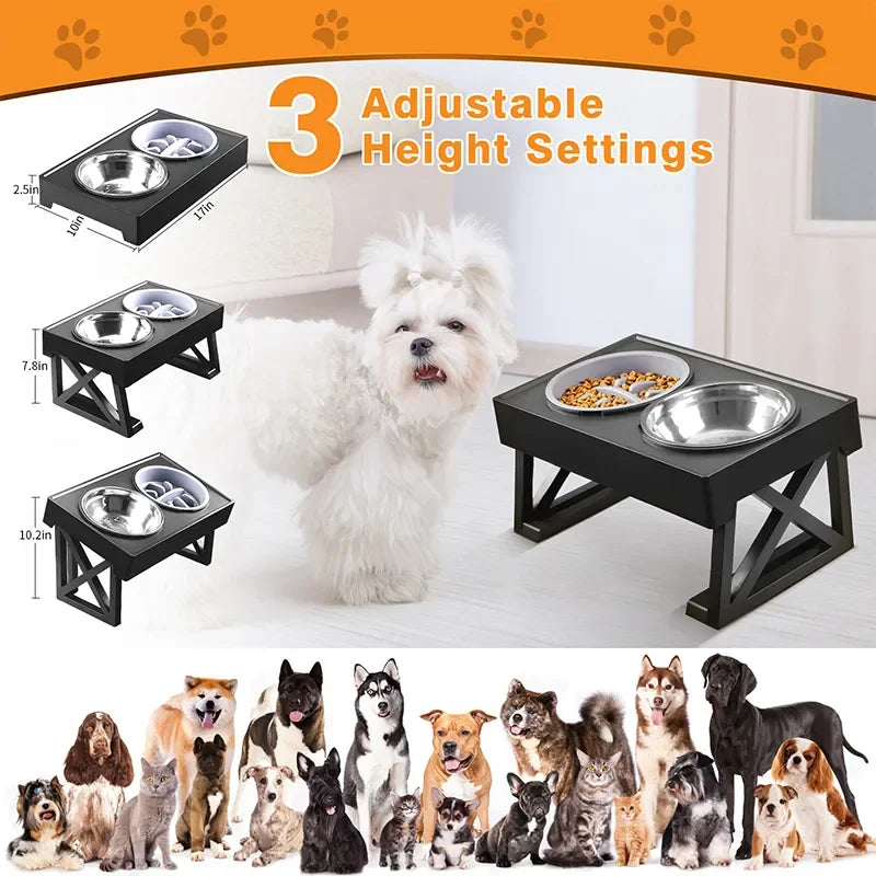 Dog Double Elevated Bowls