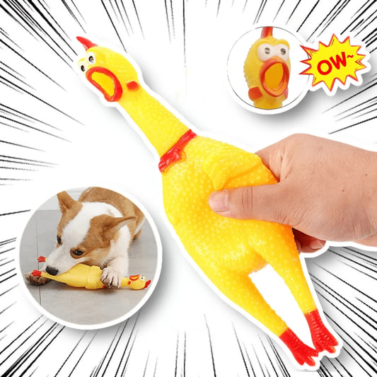 ChickScreams™ 有趣的尖叫鸡肉咀嚼玩具